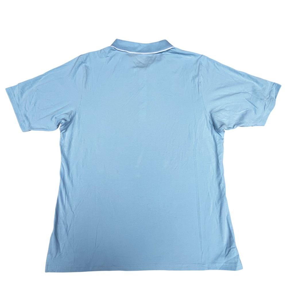 NWT Coolibar Womens Lg Light Blue UPF 50+ Sun Protection Polo Shirt Short Sleeve - Picture 3 of 7